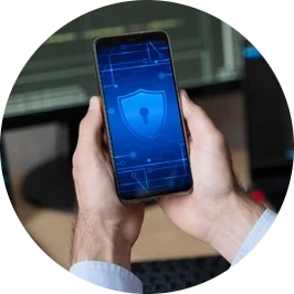 Smartphone Android protegido mediante sistemas avanzados de seguridad y protección de comunicaciones